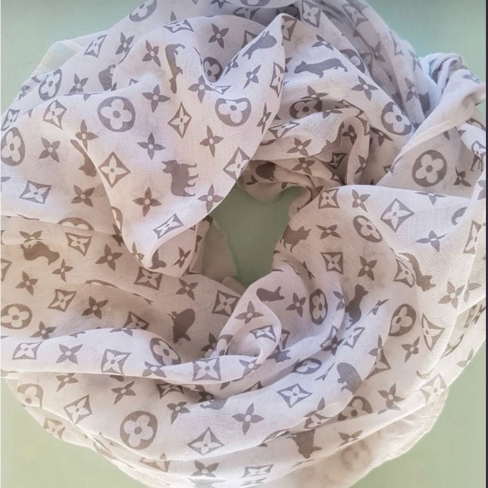 French Bulldog Patterned Scarf